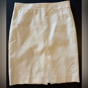 JCrew, Size 4, white lined pencil skirt,
gently worn